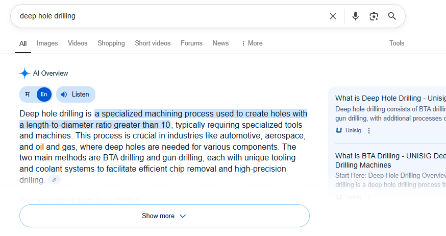 image showing search result with AI overview generated with Gemini